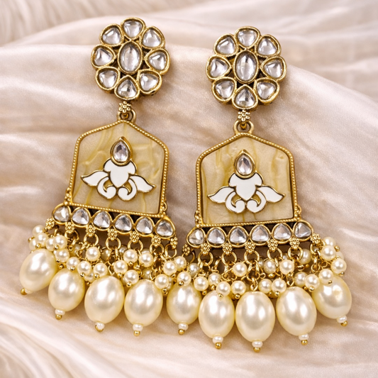 Gold Plated Kundan Earrings