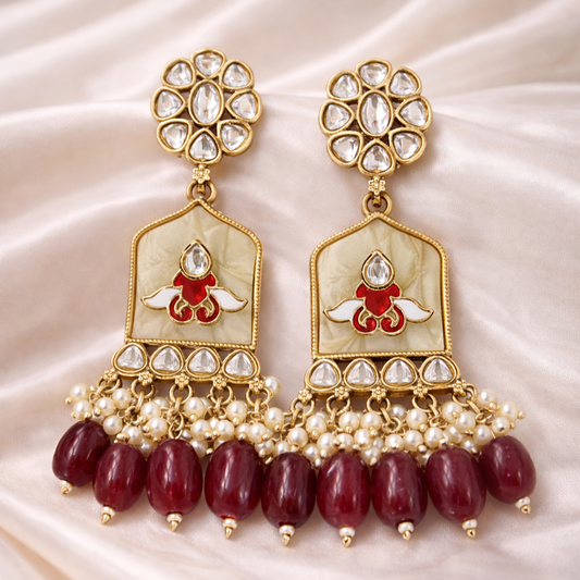 Gold Plated Kundan Earrings
