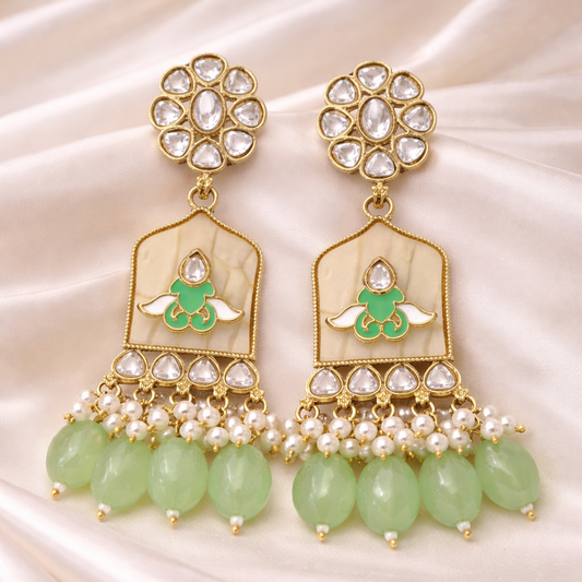 Gold Plated Kundan Earrings