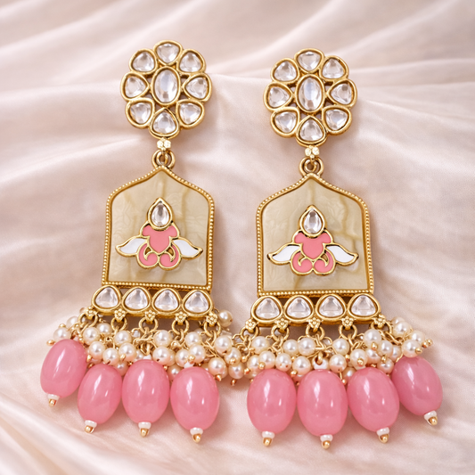 Gold Plated Kundan Earrings