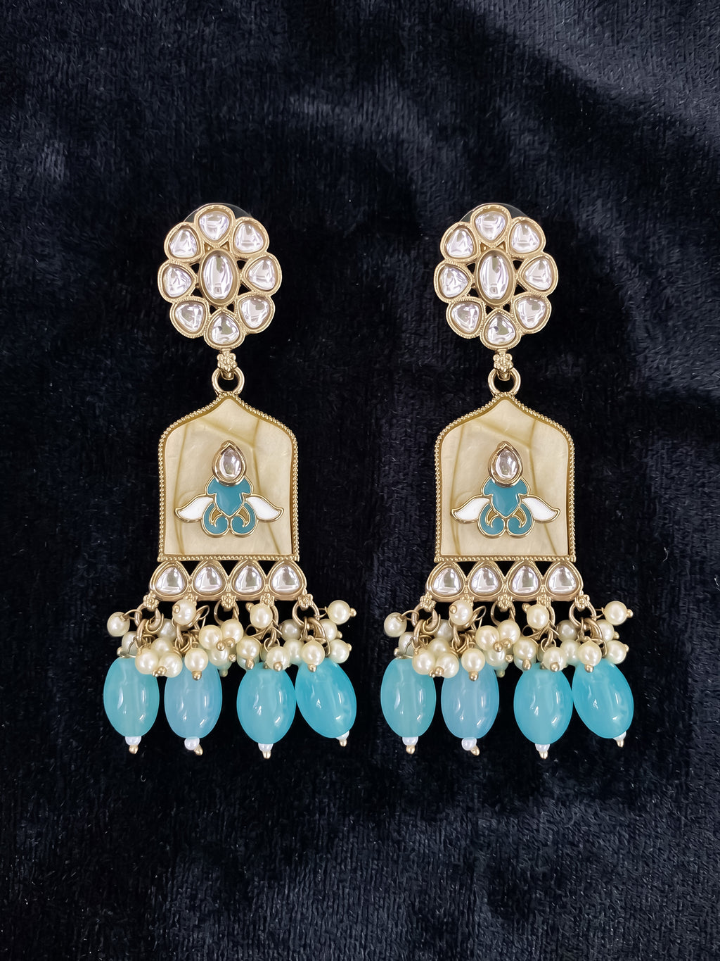 Gold Plated Kundan Earrings