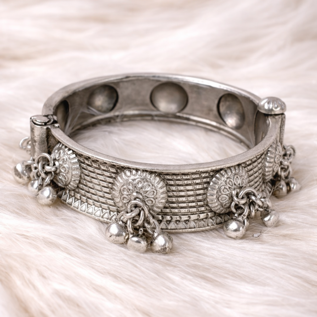 Oxidized Bangle – Ghungroo Elegance