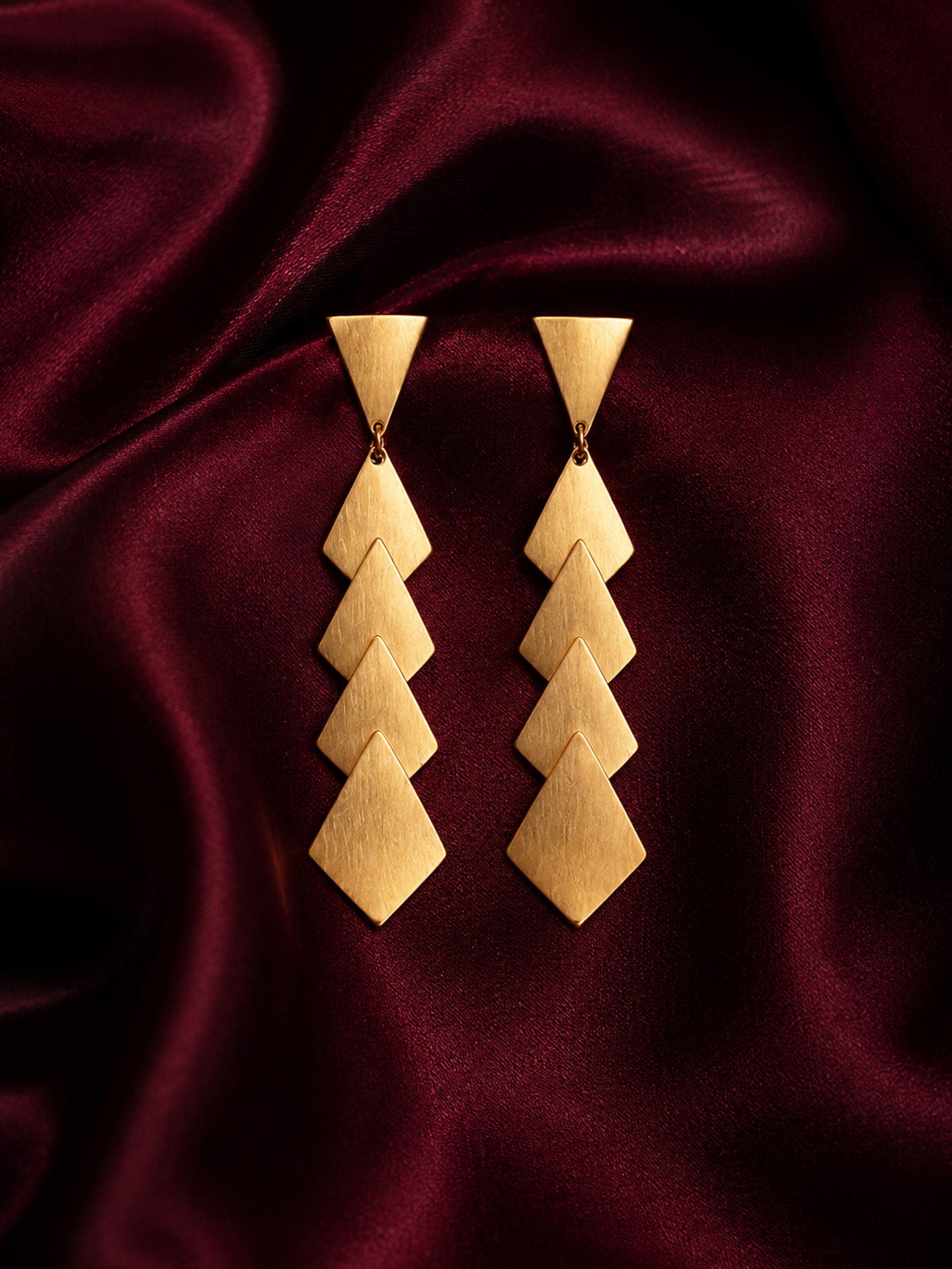 Gold Plated Geometric Earrings