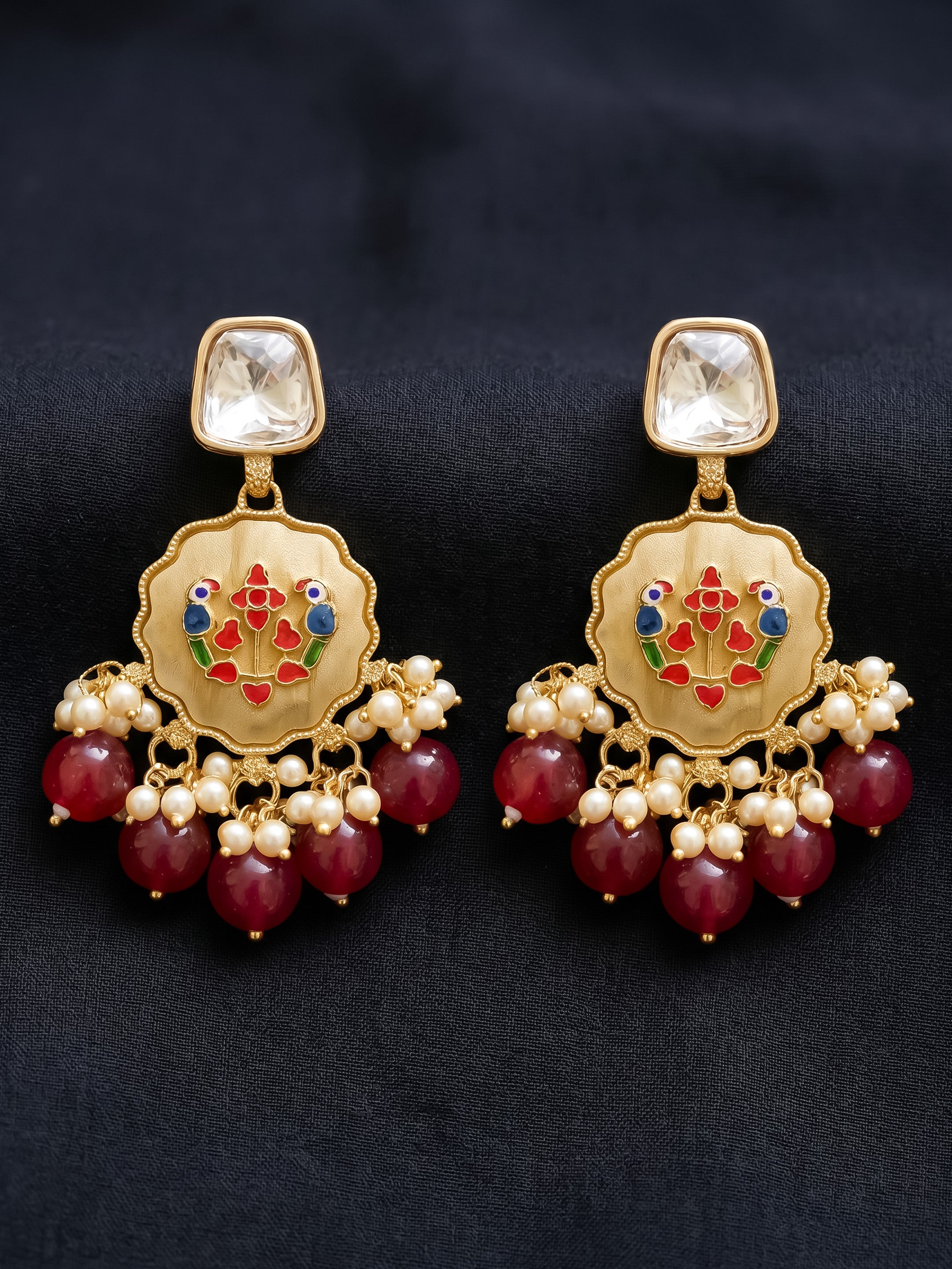 Gold Plated Kundan Earrings