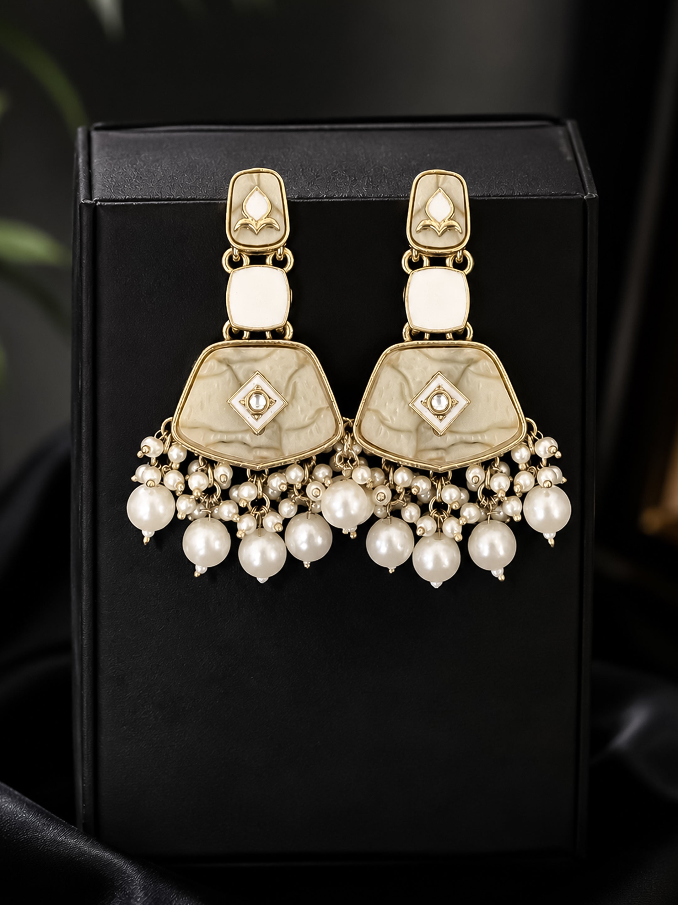 Gold Plated Kundan Earrings