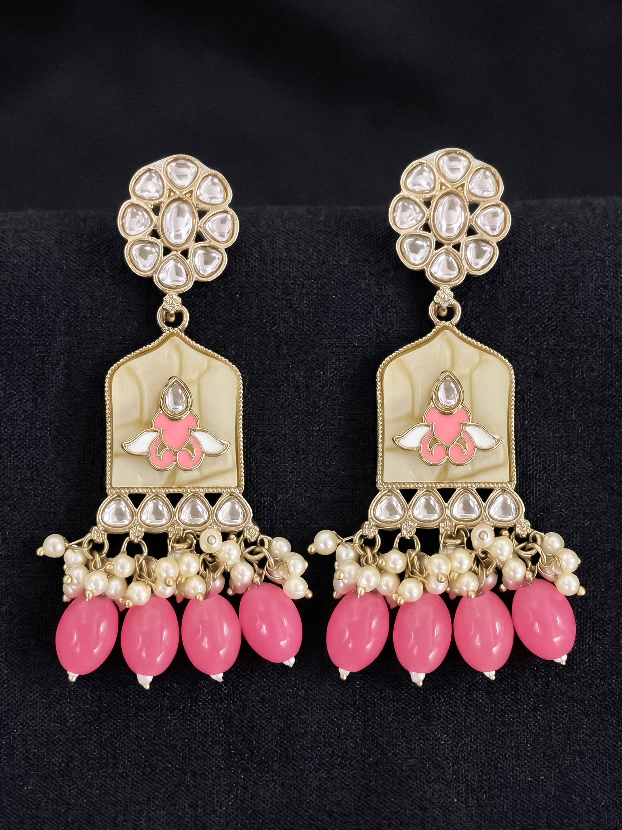 Gold Plated Kundan Earrings