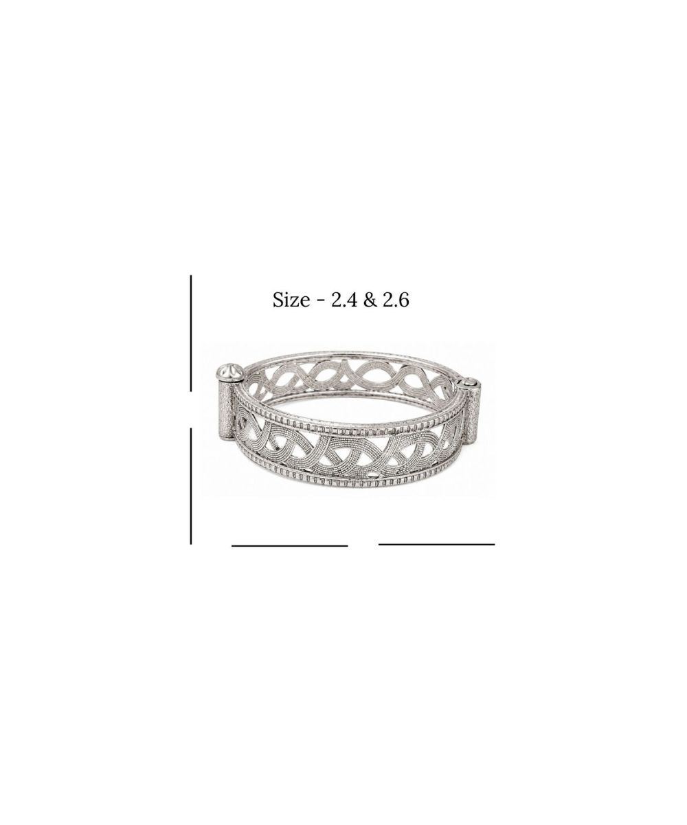 Oxidized Zig-Zag Statement Bangle