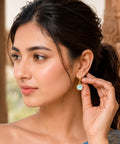 Bloom Gold-Plated Pink Cubic Zirconia Floral Drop Earrings