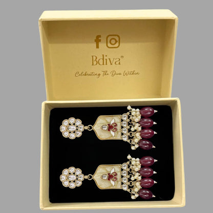 Gold Plated Kundan Earrings