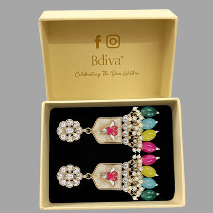 Gold Plated Kundan Earrings