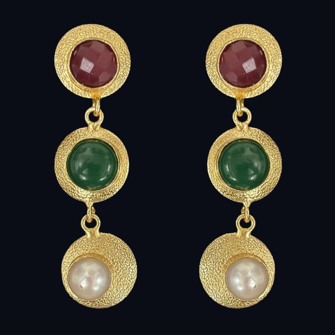 Gold Plated Semi-Cultured Pearl Earrings