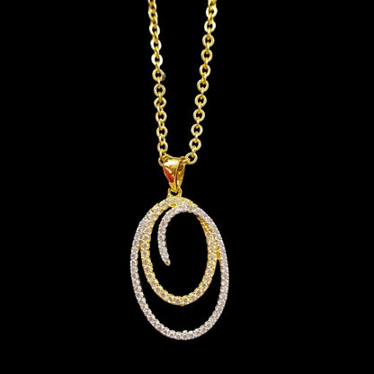 Gold-Plated Cubic Zirconia Pendant Set