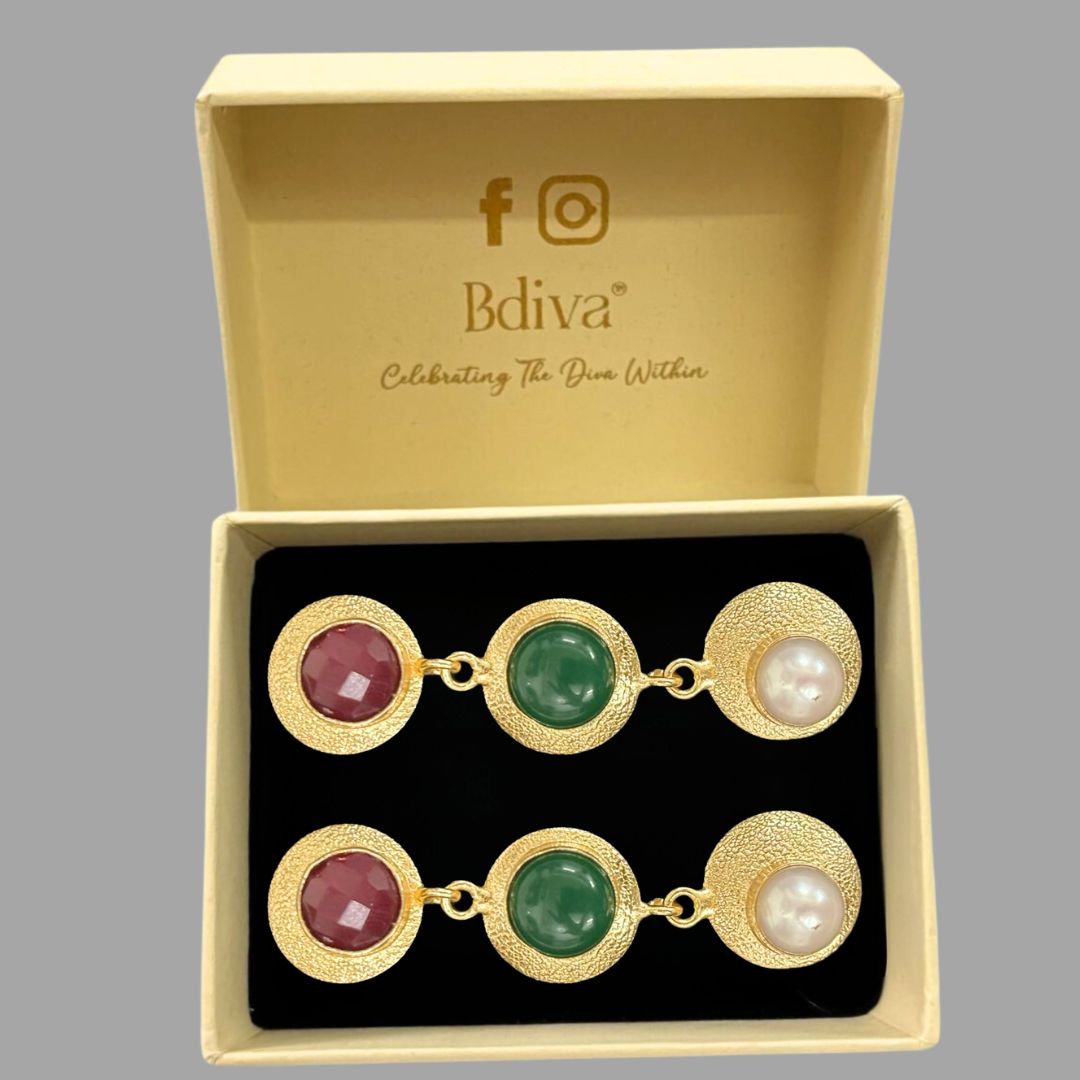 Gold Plated Semi-Cultured Pearl Earrings