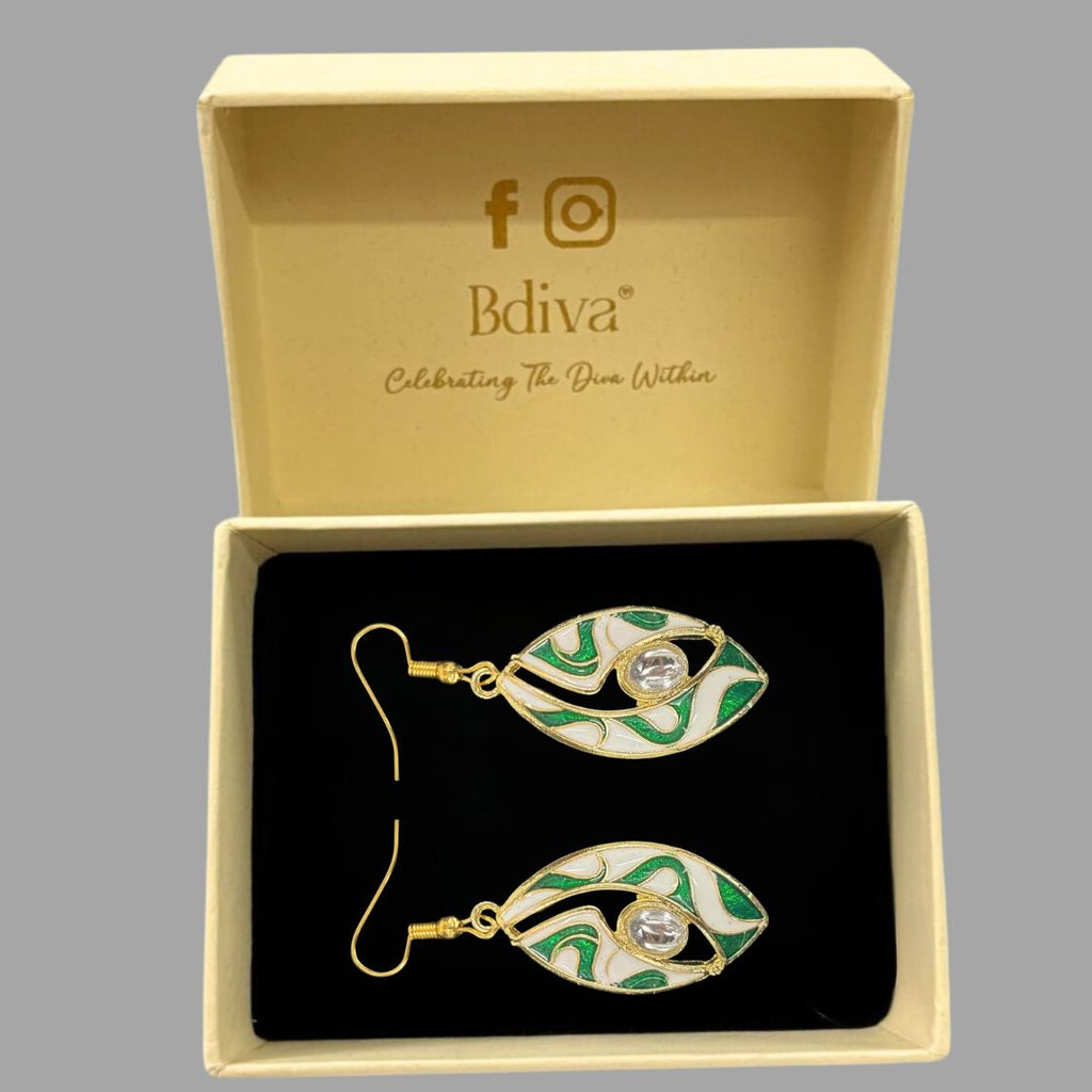Gold-Plated Kundan Earrings