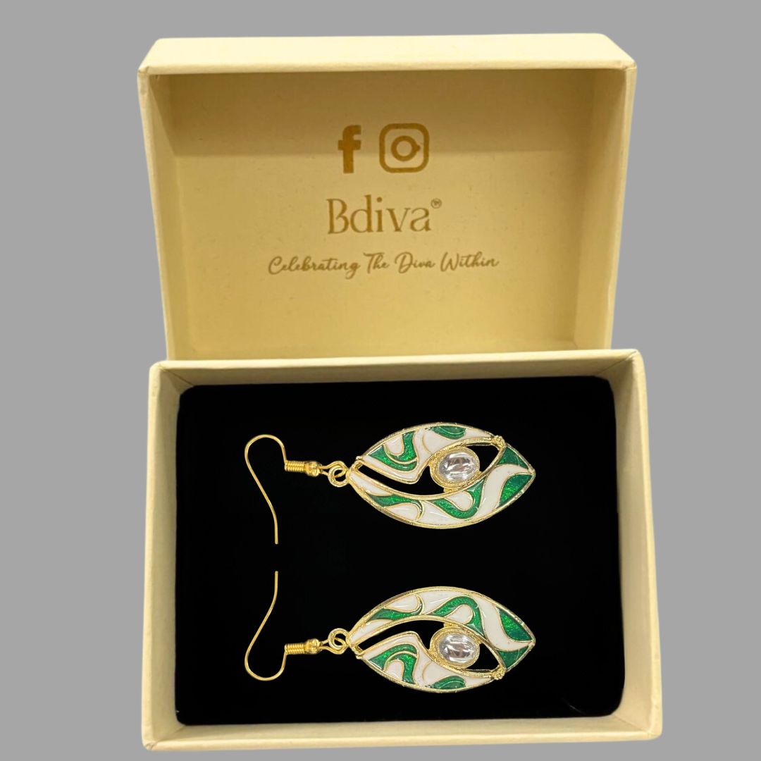 Gold-Plated Kundan Earrings