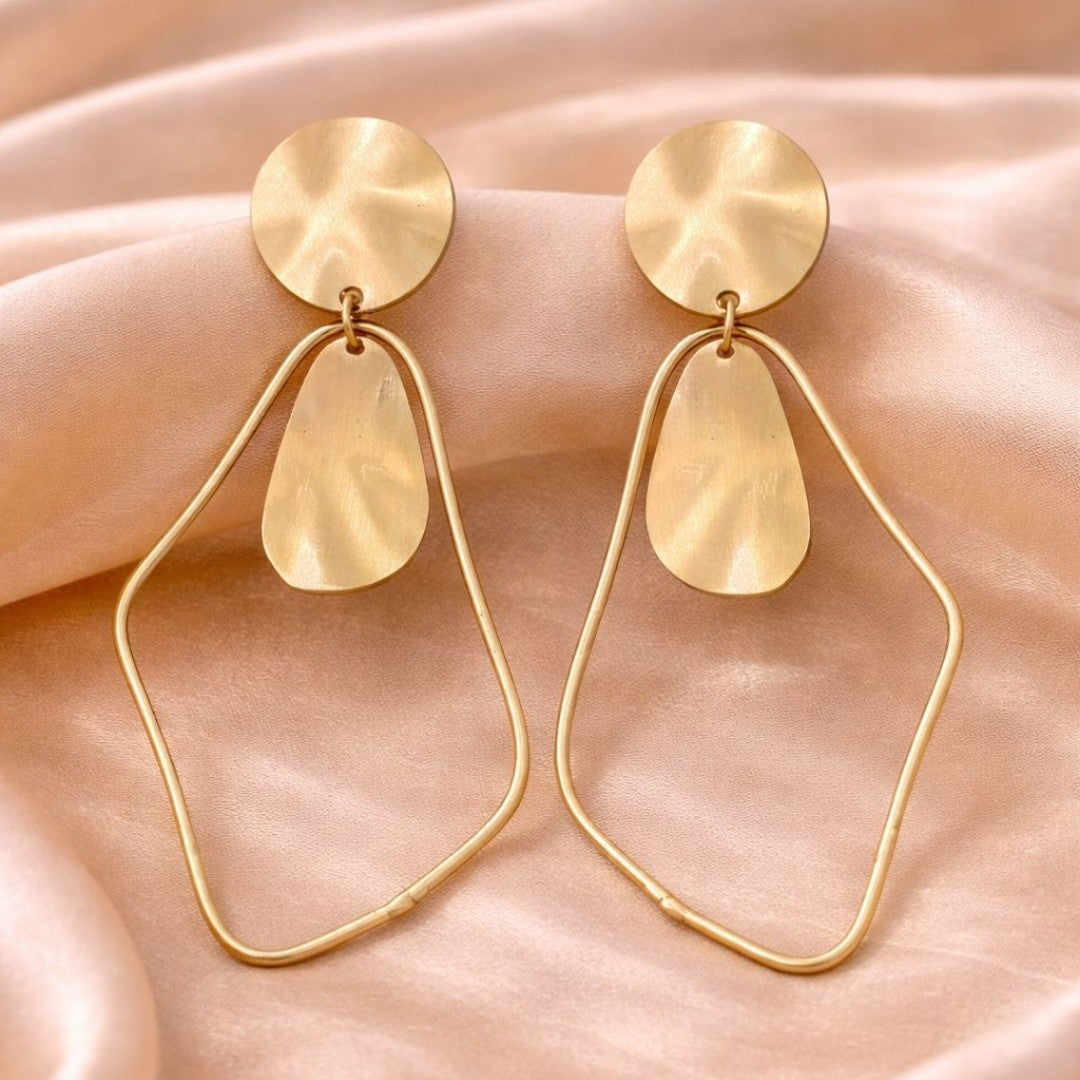 Gold Plated Geometric Earrings