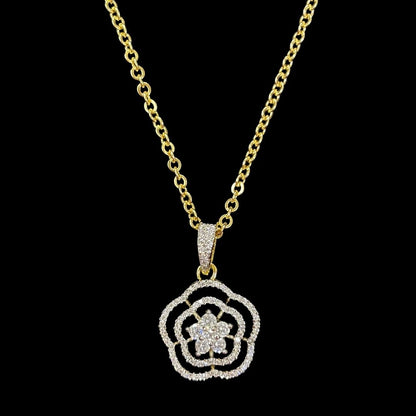 Gold-Plated Cubic Zirconia Pendant Set
