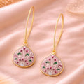 Gold Plated Hand-Painted Earrings