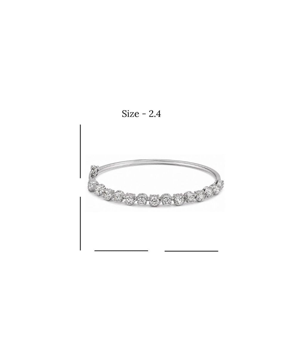 Rhodium Plated Cubic Zirconia Bracelet
