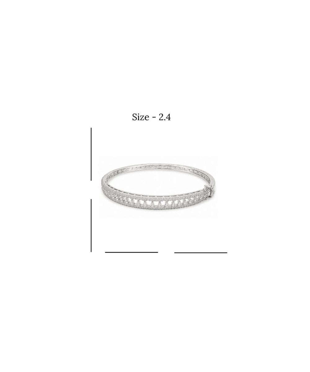 Rhodium Plated Cubic Zirconia Bracelet