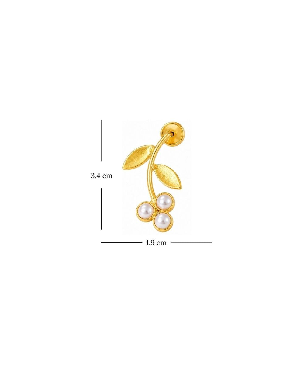 Gold Plated Pearl Drop Earrings