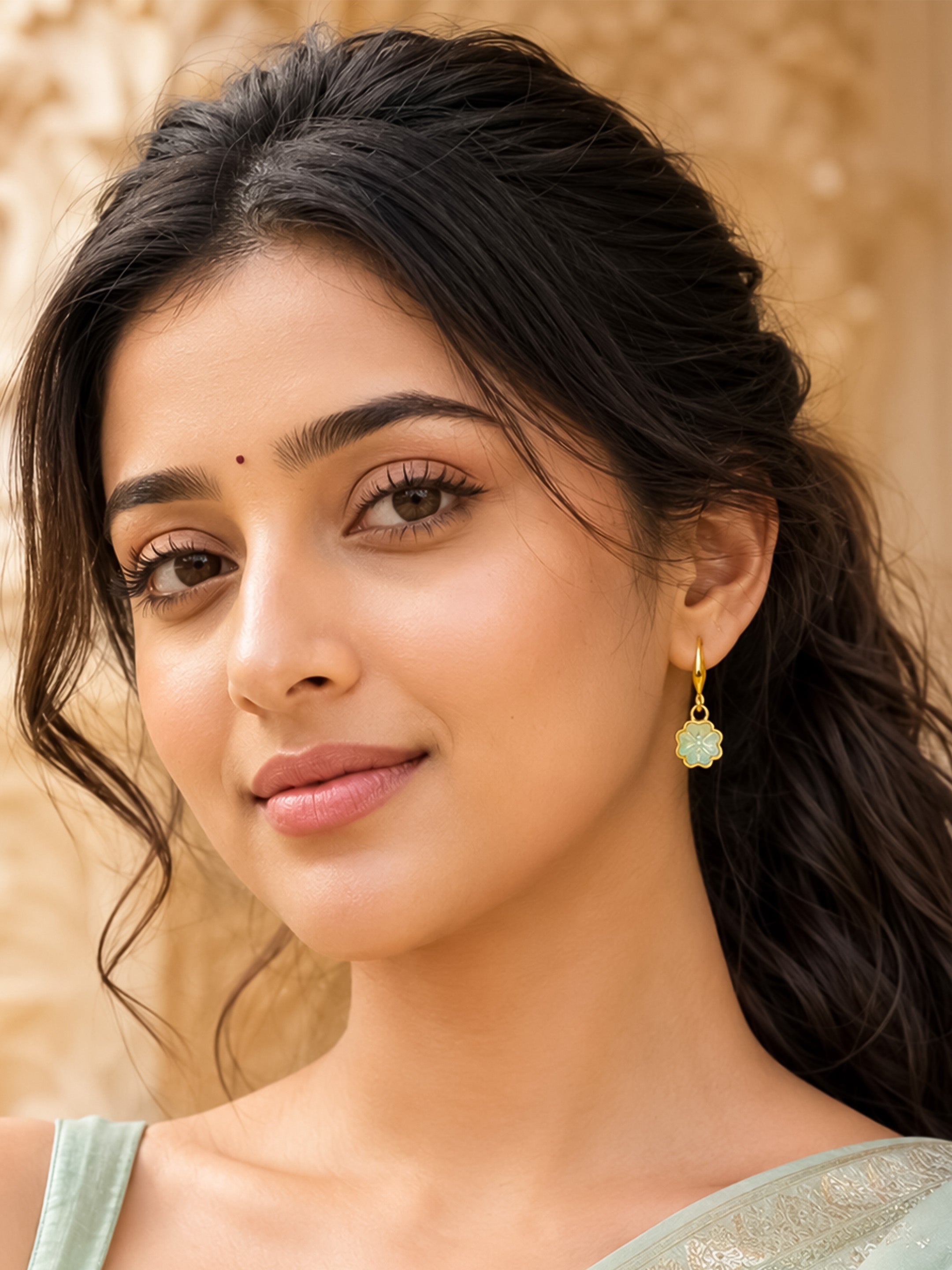 Gold Plated Kundan Earrings