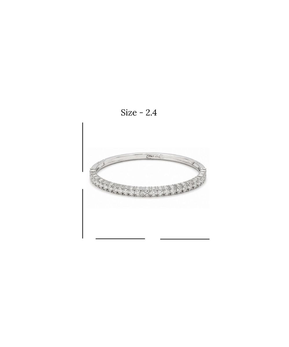 Rhodium Plated Cubic Zirconia Bracelet