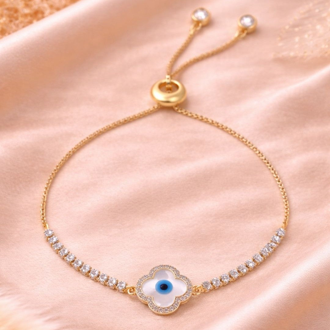 Evil Eye Bracelet with Cubic Zirconia