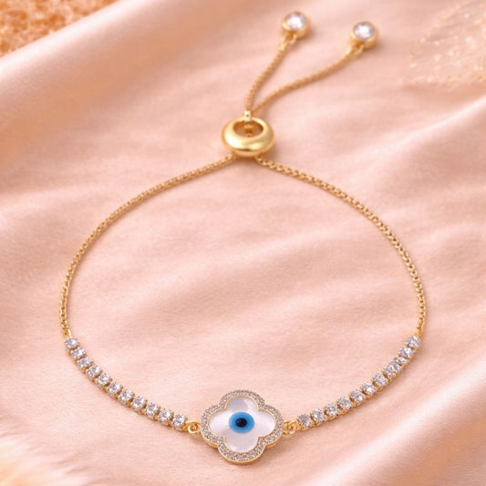 Evil Eye Bracelet with Cubic Zirconia