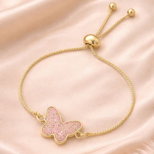 Gold-Plated Butterfly Bracelet