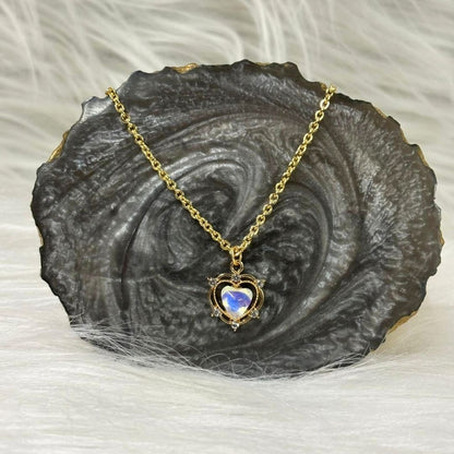 Luna Glow Stone Heart Shape Pendant Necklace
