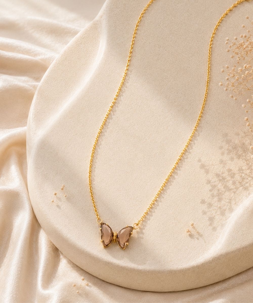 Gold‑Plated Butterfly Charm Pendant Chain