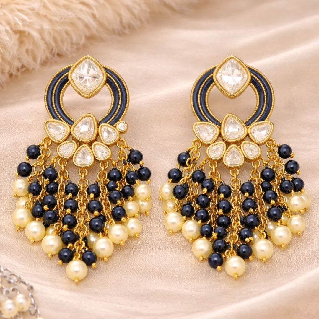 Gold Plated Kundan Earrings