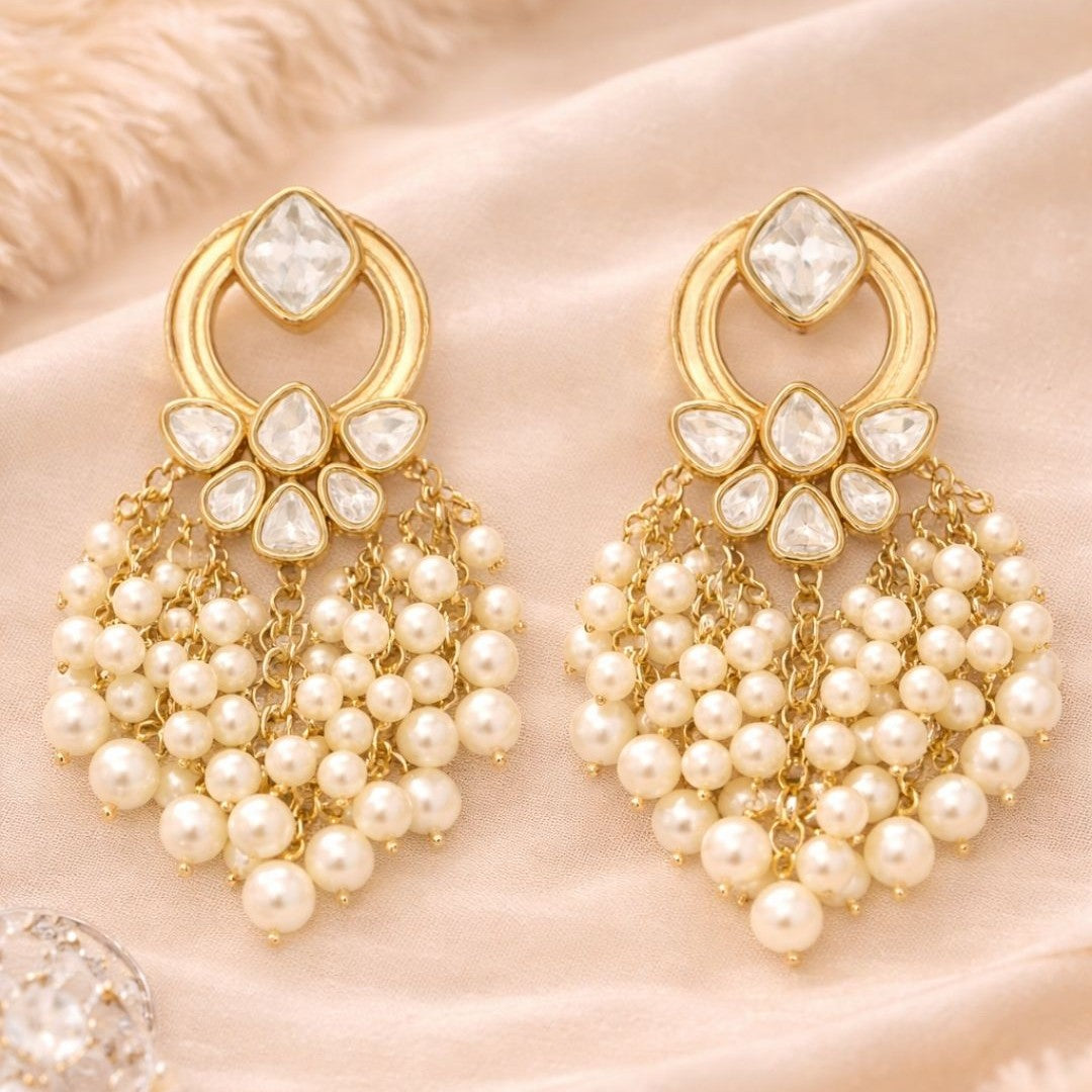Gold Plated Kundan Earrings