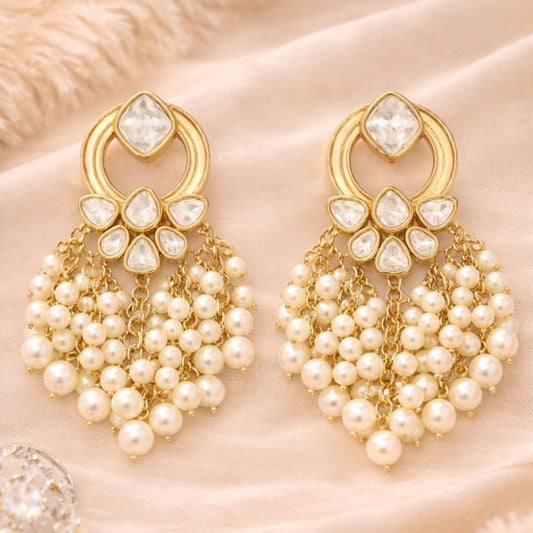Gold Plated Kundan Earrings