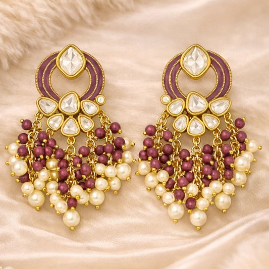 Gold Plated Kundan Earrings