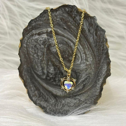 Luna Glow Stone Heart Shape Pendant Necklace