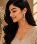 Gold Plated Kundan Drop Earrings