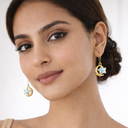 Colorful Star Charm Earrings