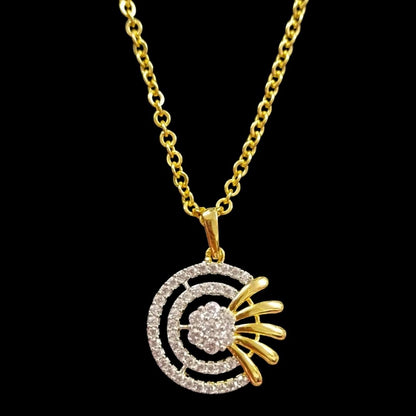 Gold Plated Cubic Zirconia Pendant Set