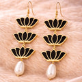 Gold Plated Lotus Earring