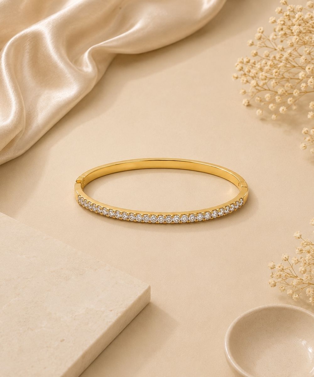 Gold Plated Cubic Zirconia Bracelet