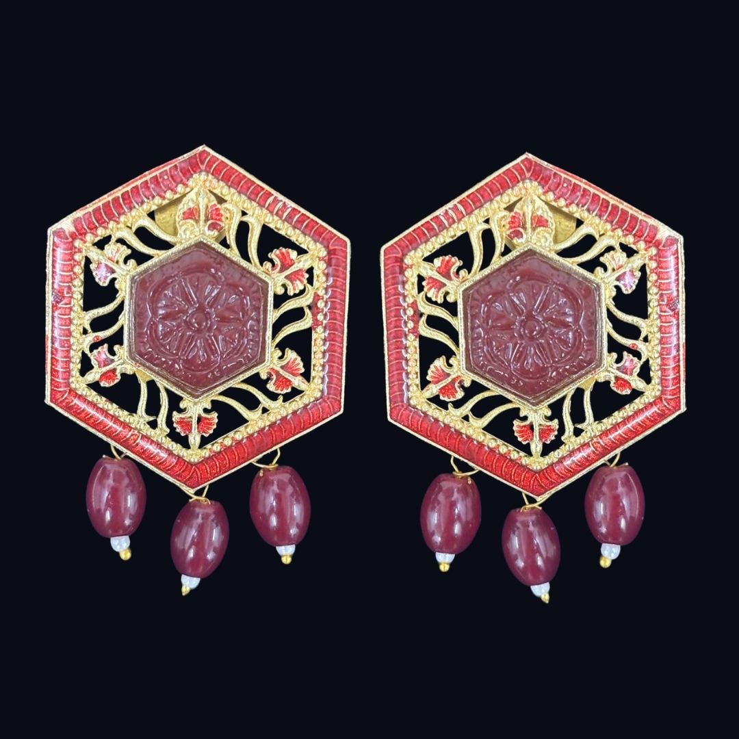 Gold Plated Kundan & Pearl Choker Set