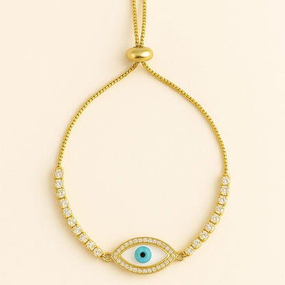 Evil Eye Bracelet with Cubic Zirconia