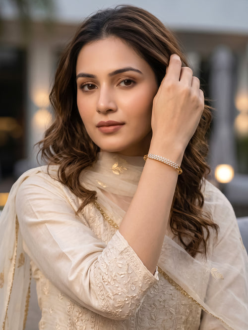 Gold Plated Cubic Zirconia Bracelet