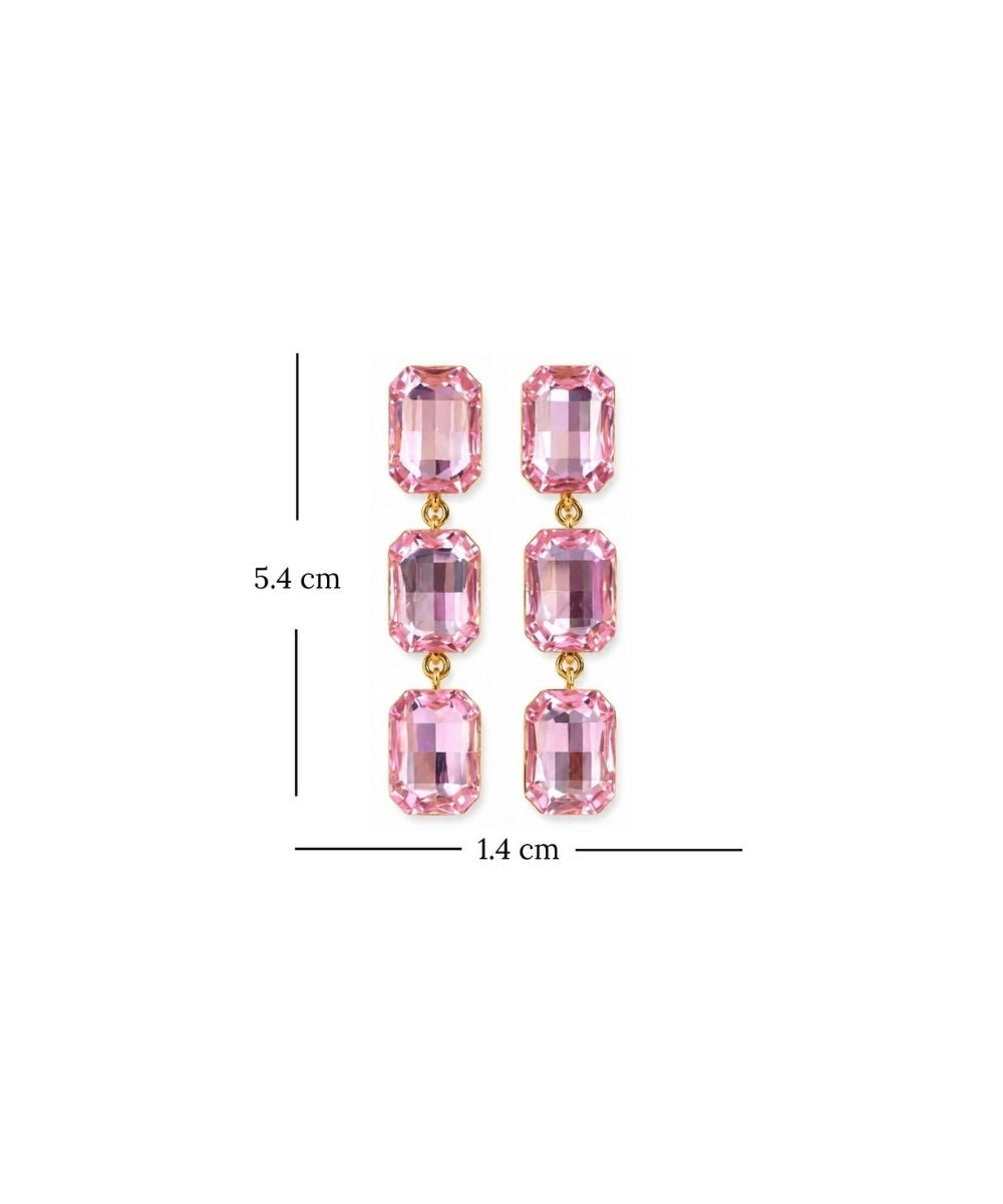 Gold Plated Kundan Drop Earrings