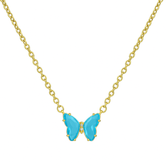 Gold‑Plated Butterfly Charm Pendant Chain