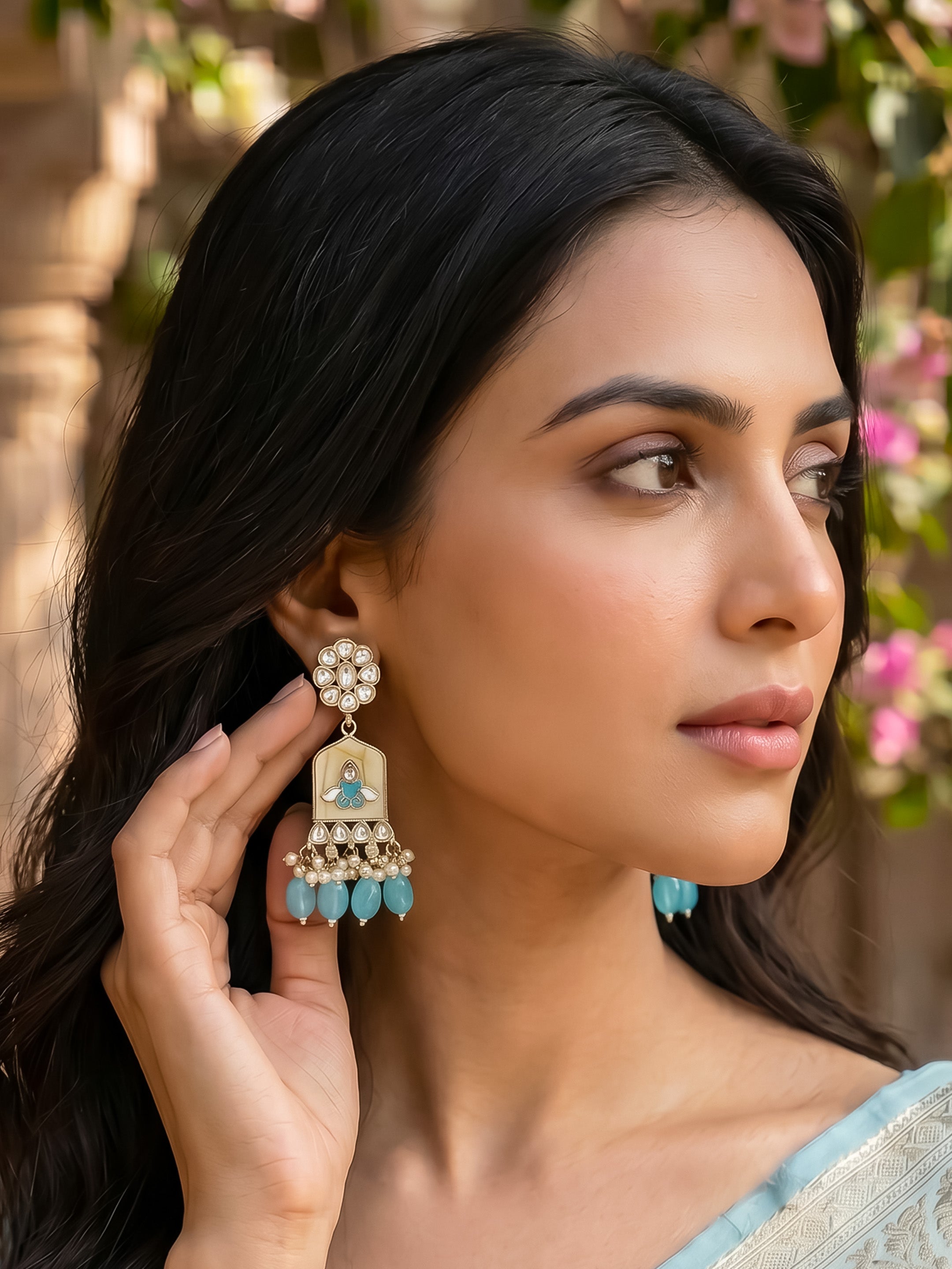 Gold Plated Kundan Earrings