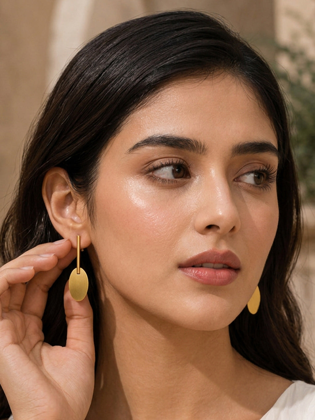 Gold Plated Statement Earrings