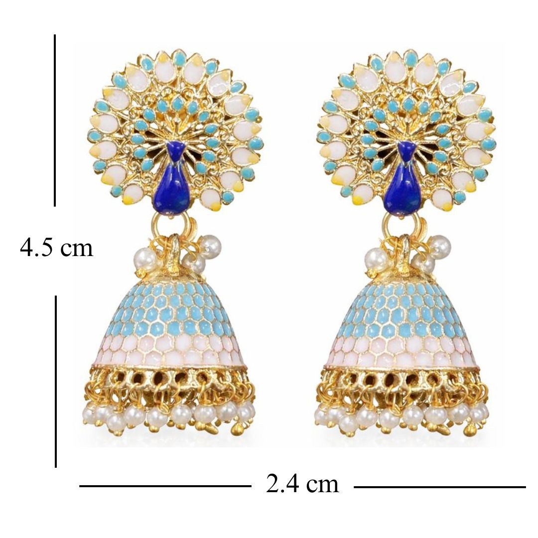 Gold Plated Peacock Earrings